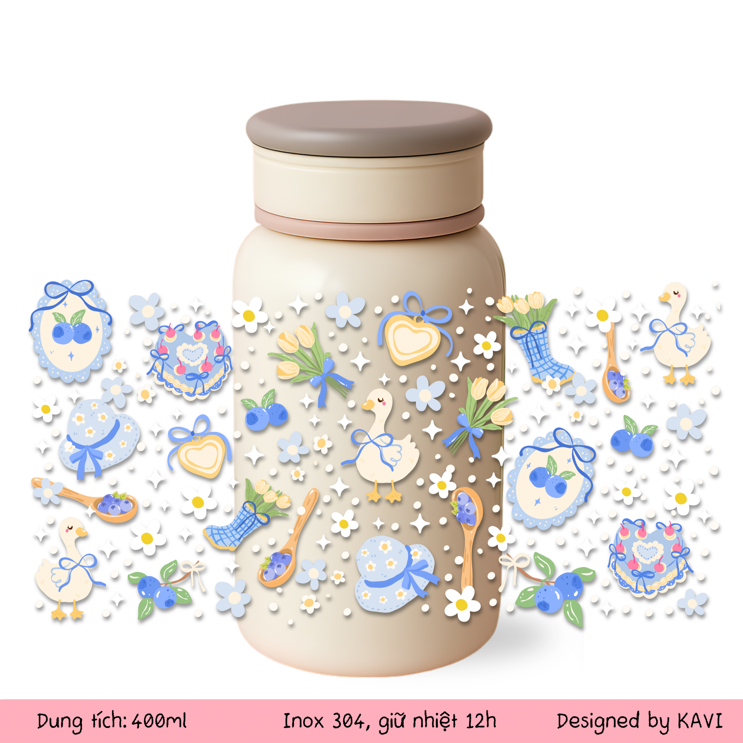 BGN Goose Floral Blue